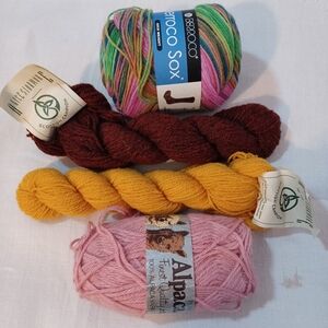 NWT Luxury Yarn Lot: Berroco Sox, Alice Starmore& Alpaca